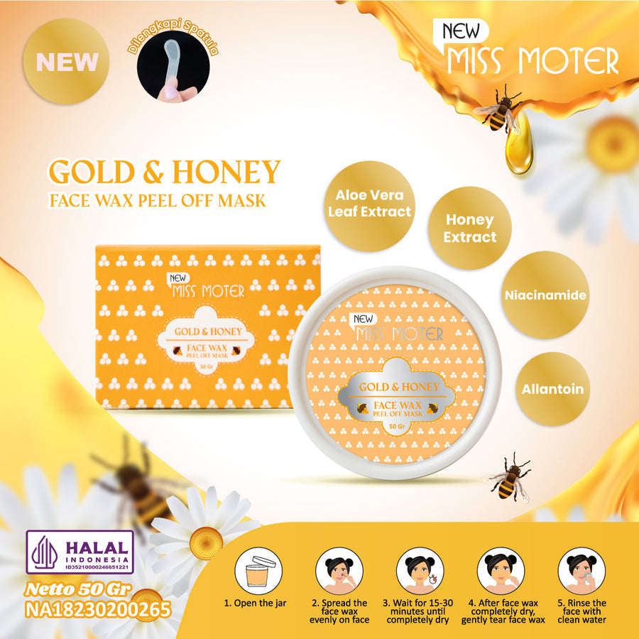 NEW MISS MOTER Gold And Honey Face Wax