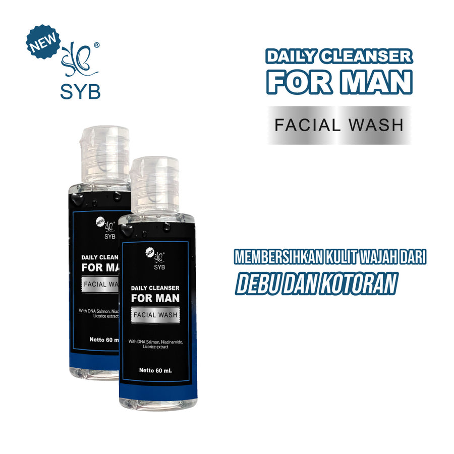 NEW SYB DAILY FACIAL CLEANSER FOR MAN - BIRU