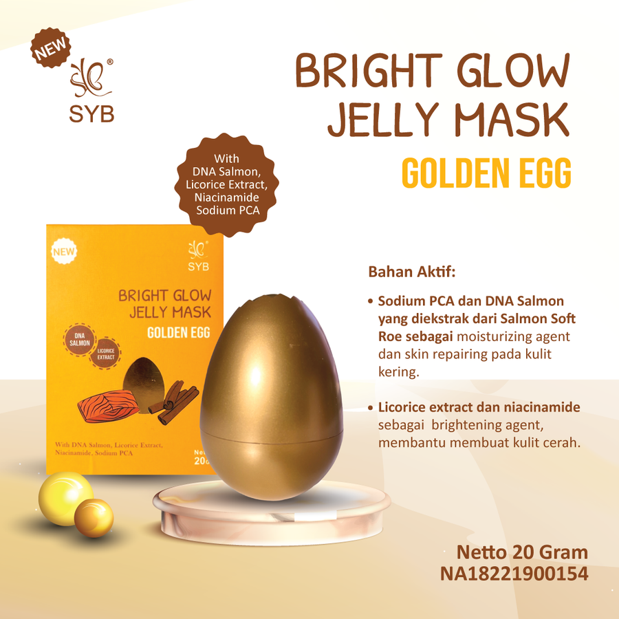 NEW SYB BRIGHT GLOW JELLY MASK GOLDEN EGG