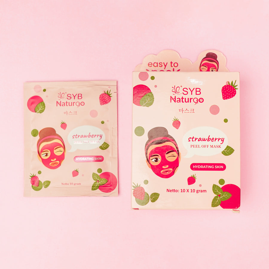 SYB NATUR 90 STRAWBERRY PEEL OFF MASK HYDRATING SKIN - SYBofficial